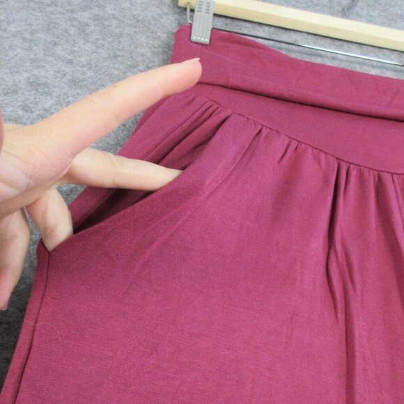 Quince Women's French Terry Modal Wide Leg Pants Smocked Waist Rose Medium 502 - Picture 7 of 13